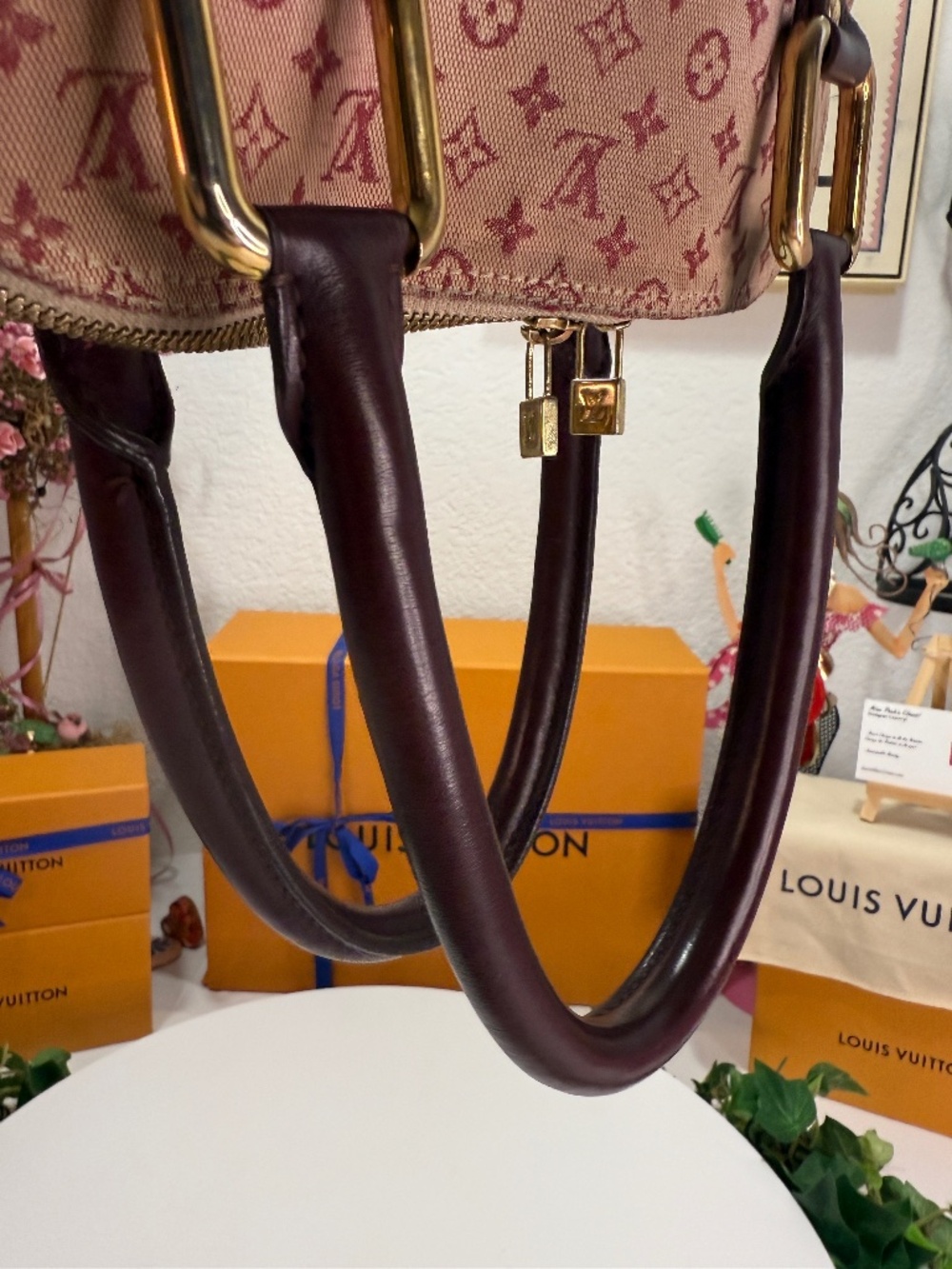 LOUIS VUITTON PINK DENIM ALMA TOTE! - Picture 6 of 17
